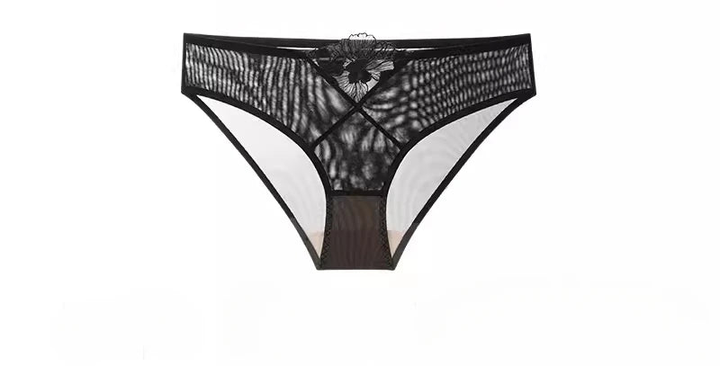 Rabbit Ears Big Chest Small Thin Bra French Underwear Soft Underwire Sexy European and American Embroidery Bra Set for Women