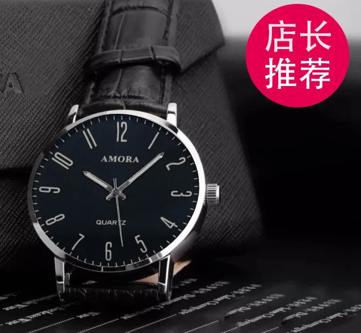 Men Watches Business Wrist Watch Luxury Leather Strap Analog Watches Quartz Wristwatches Clock Men Women Casual Simple Watch