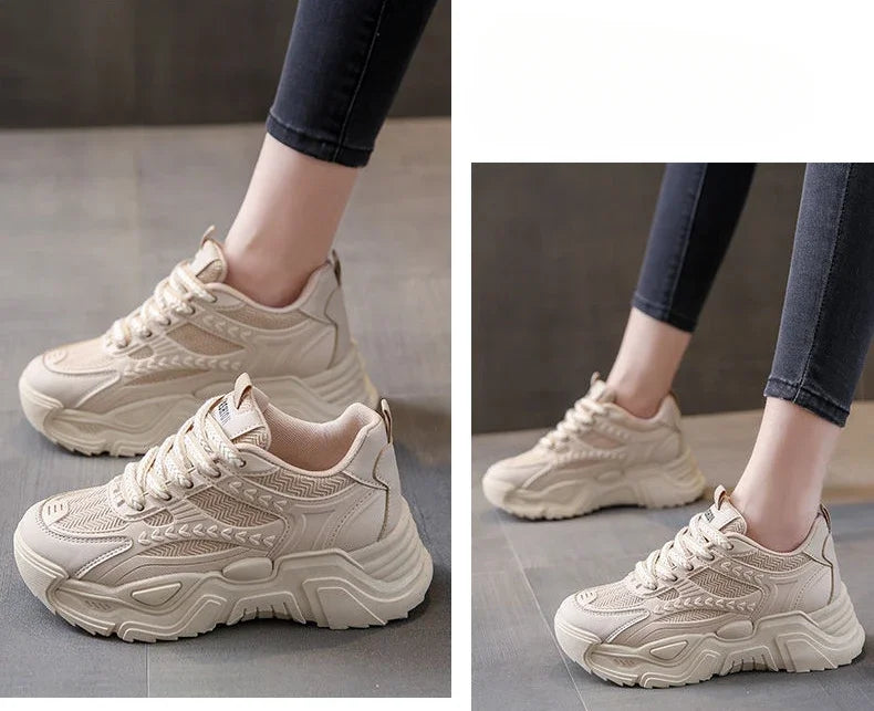 Sports Shoes for Women Athletic Round Toe High on Platform Woman Footwear Sneakers Sale Designer Luxury Offers Vulcanized Shoe H