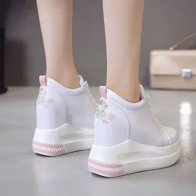 Women's Wedge Sneakers Summer Fashion Breathable High Heels Ladies Casual Shoes Vulcanize Women Platform Shoe Female Spring 2022