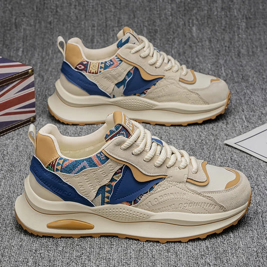 Men's Shoes 2025 Spring New Casual Versatile Comfortable Fashion Trend Niche Non-slip Wear-Resistant Retro Sneakers