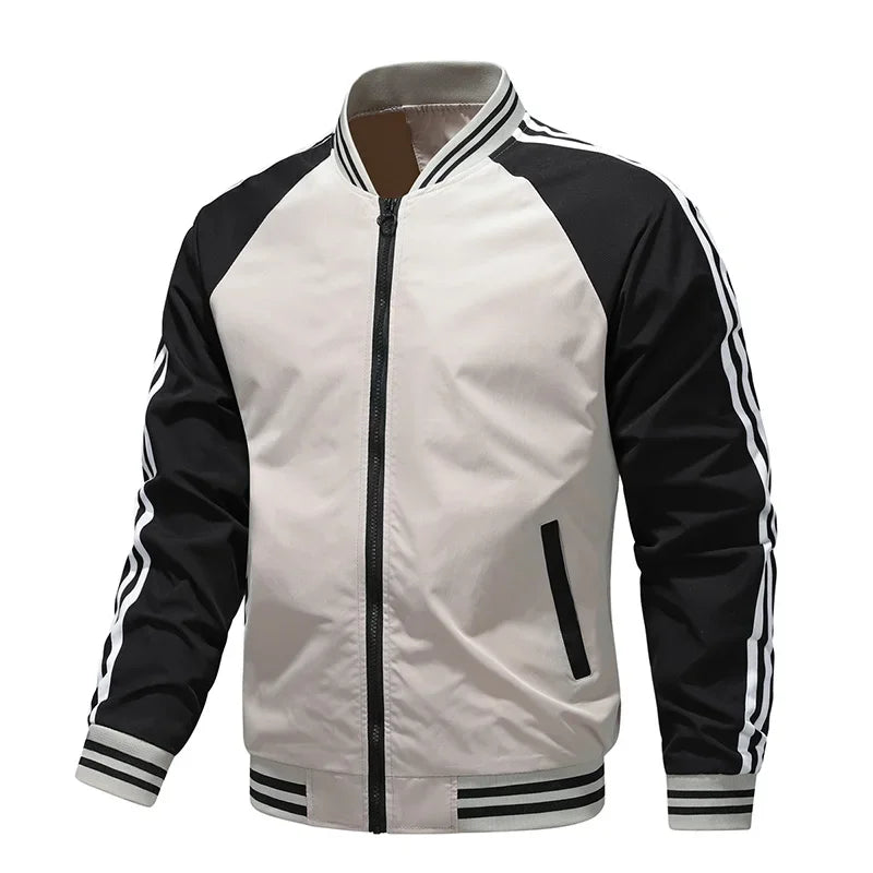 Men s jacket  versatile for spring and autumn casual and fashionable style windproof  waterproof simple and trendy jacket
