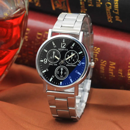 Fashion Men Watches For Man Wristwatches Watches For Men Noodles Steel Blue Glow Glass Watch Mens Watches Luxury