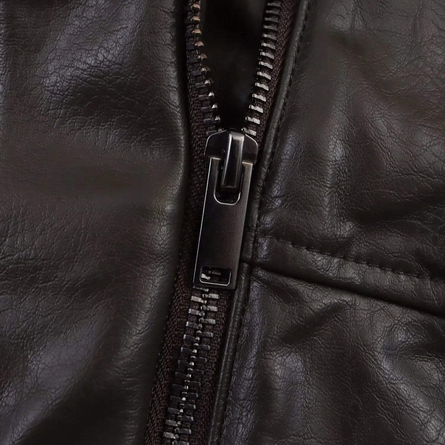 Women's Faux Leather Jacket Top Sleek and Structured Edgy Yet Fashionable Women's Faux Leather Jacket with Decorative Pockets