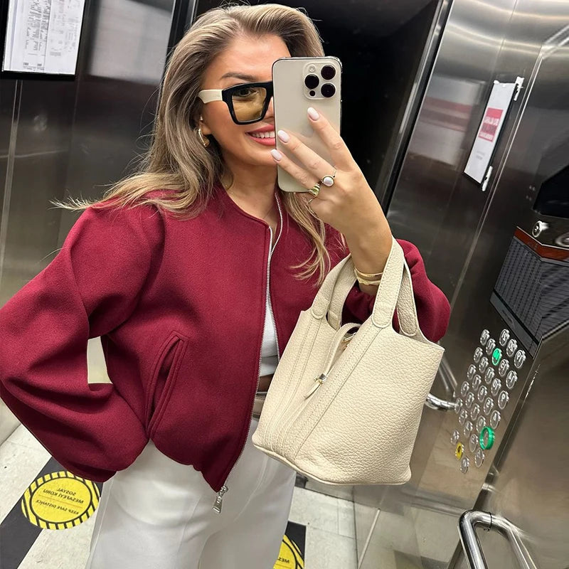 Jackets Autumn Women's 2025 New Chic Loose Women's Coat Elegant Fashion Street Warm Youth Coat